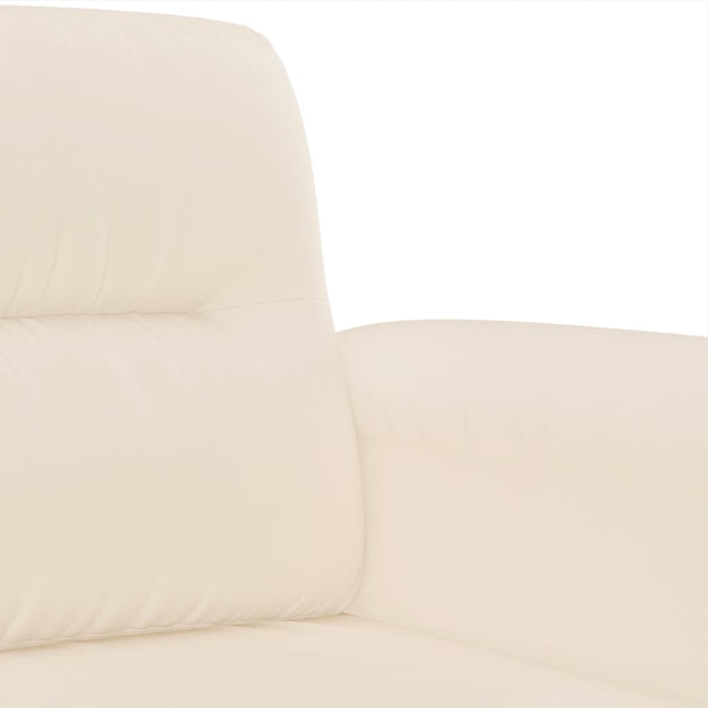vidaXL Sofos komplektas su pagalvėlėmis, 2 dalių, smėlio, audinys