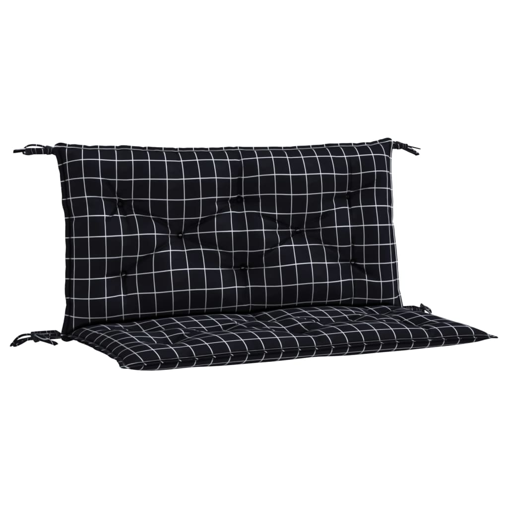 vidaXL Suoliuko pagalvėlės, 2vnt., 100x50x7cm, audinys, languotos