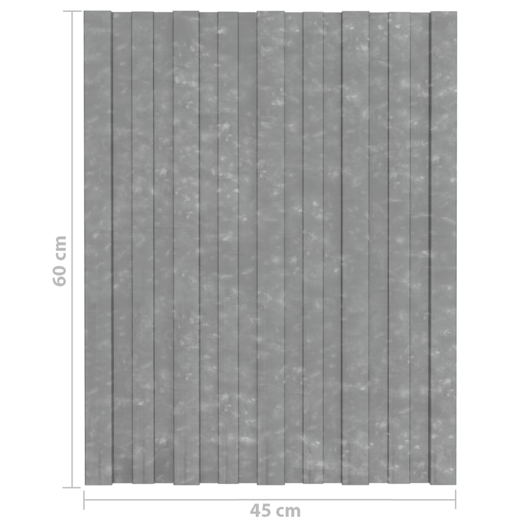 vidaXL Stogo plokštės, 36vnt., sidabrinės, 60x45cm, plienas