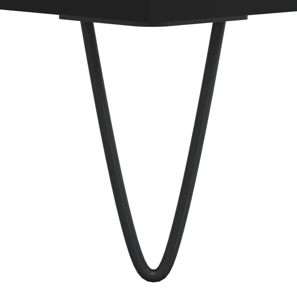 vidaXL Vinilinių plokštelių spintelė, juoda, 74,5x38x48cm, mediena