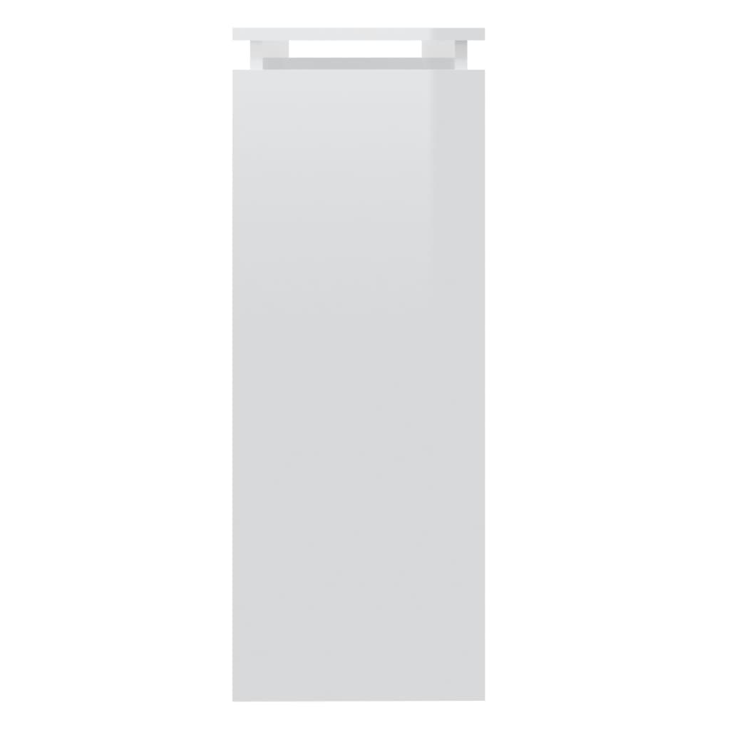 vidaXL Konsolinis staliukas, baltas, 102x30x80cm, MDP, labai blizgus