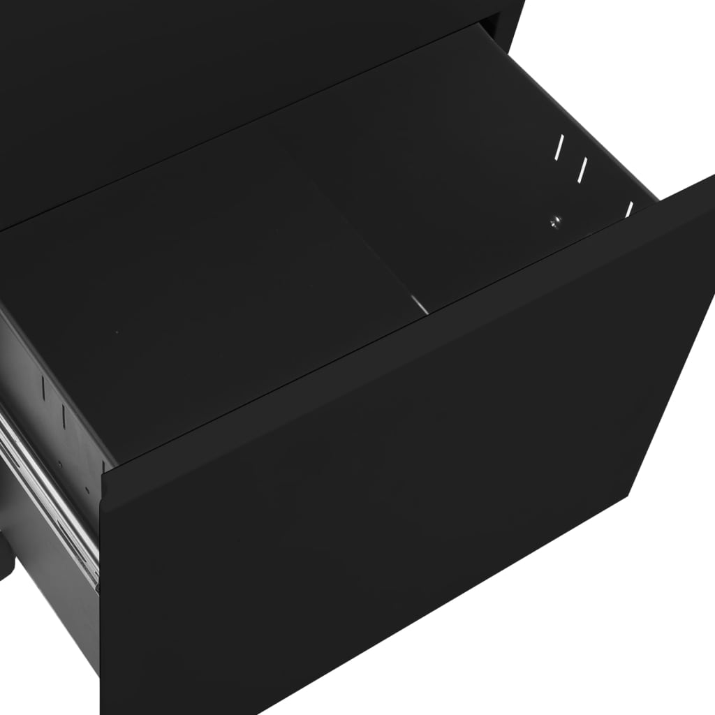 vidaXL Mobili spintelė dokumentams, juoda, 39x45x60cm, plienas