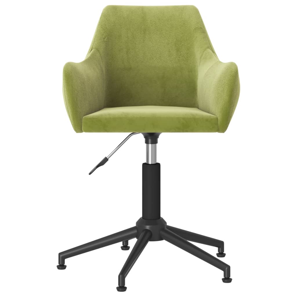 vidaXL Pasukama valgomojo kėdė, šviesiai žalios spalvos, aksomas