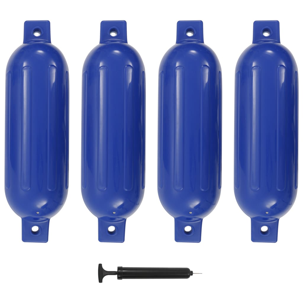 vidaXL Valties bortų apsaugos, 4vnt., mėlynos spalvos, 51x14cm, PVC