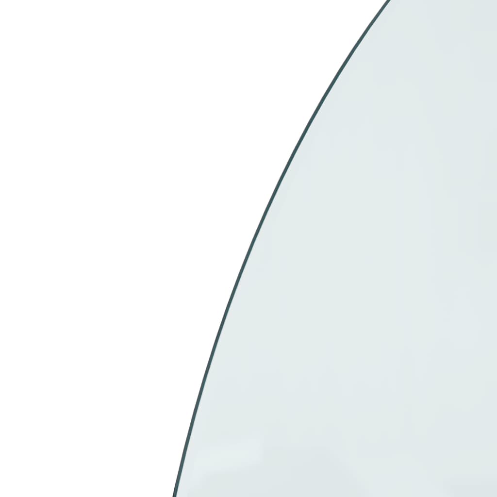 vidaXL Židinio stiklo plokštė, 800x500 mm, pusapvalė