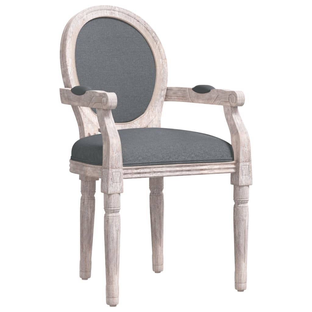 vidaXL Valgomojo kėdė, tamsiai pilkos spalvos, 54x56x96,5cm, audinys