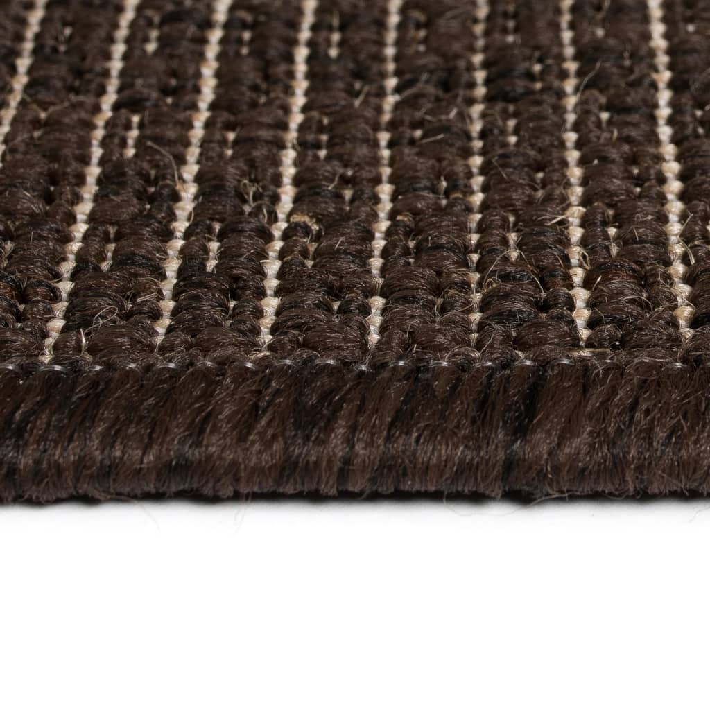 vidaXL Sizalio išvaizdos vidaus/lauko kilimas, 180x280cm, rudas