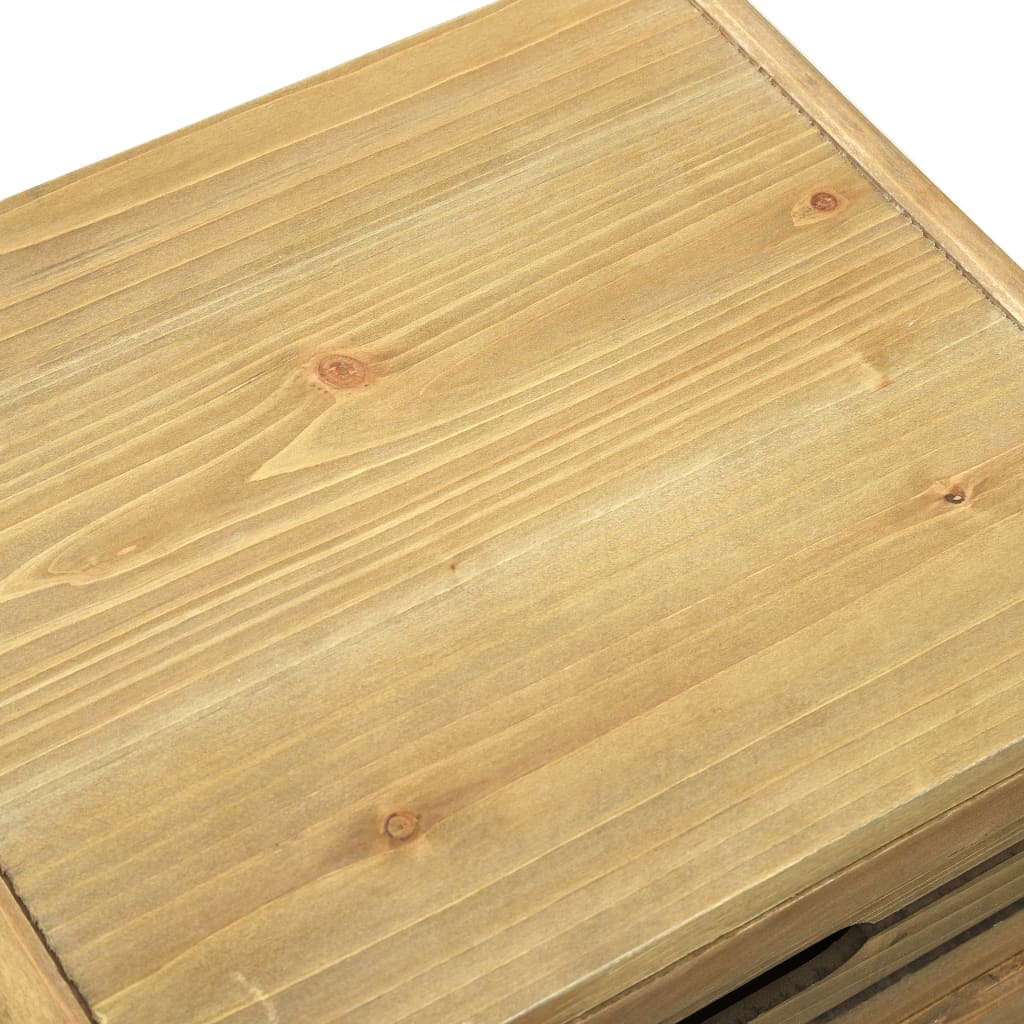 vidaXL Šoninė spintelė su 5 stalčiais, ruda, 37x30x97,5cm, mediena