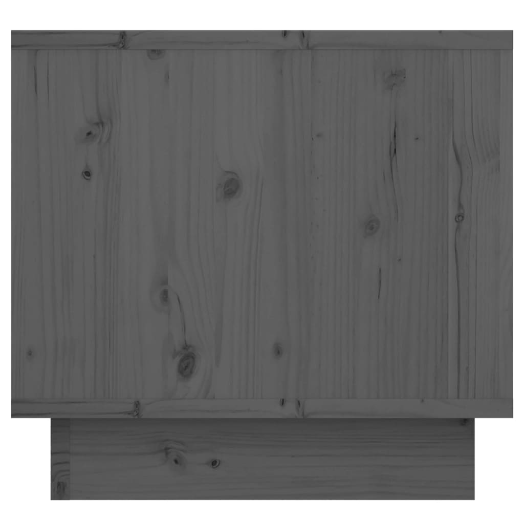 vidaXL Naktinė spintelė, pilka, 35x34x32cm, pušies medienos masyvas