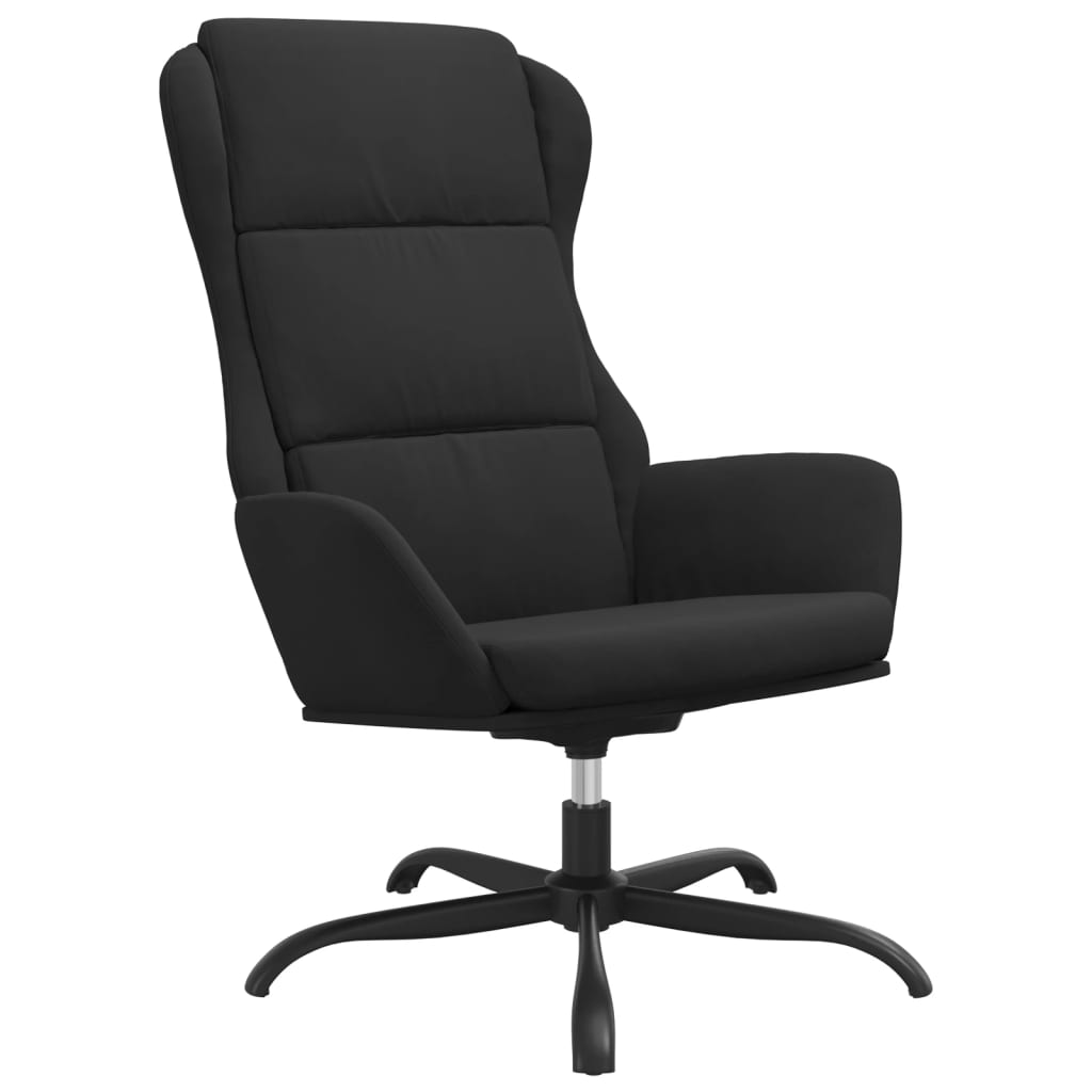 vidaXL Poilsio kėdė, juodos spalvos, dirbtinė versta oda