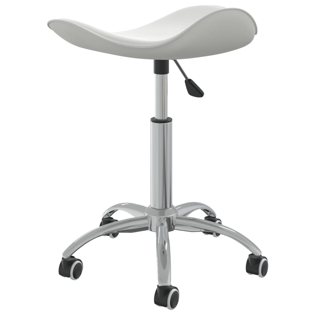 vidaXL Pasukama valgomojo kėdė, baltos spalvos, dirbtinė oda (323683)