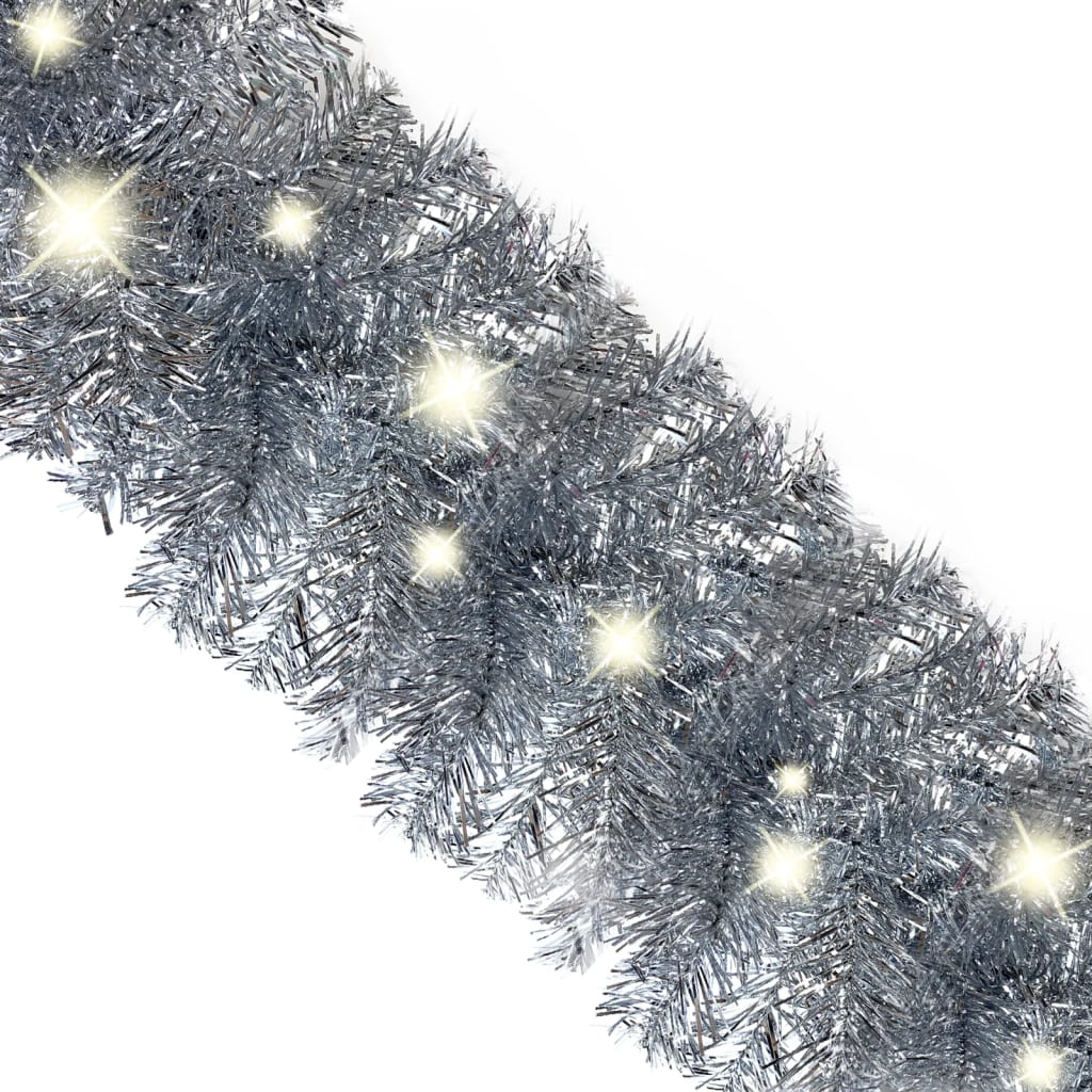 vidaXL Kalėdinė girlianda su LED lemputėmis, sidabrinės spalvos, 20m