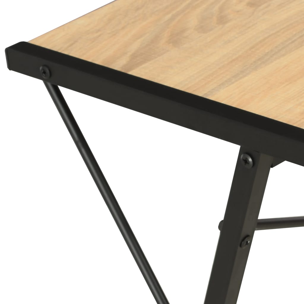 vidaXL Rašomasis stalas su lentyna, juodas ir ąžuolo, 116x50x93cm