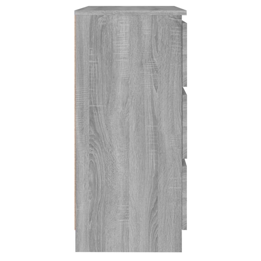 vidaXL Šoninė spintelė, pilkos ąžuolo spalvos, 60x35x76cm, mediena