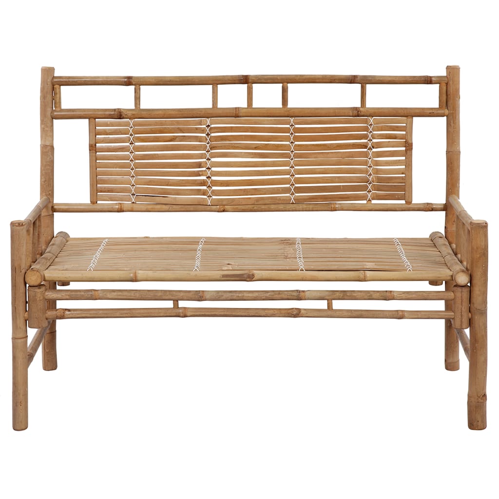 vidaXL Sodo suoliukas su pagalvėle, 120cm, bambukas (41504+314948)