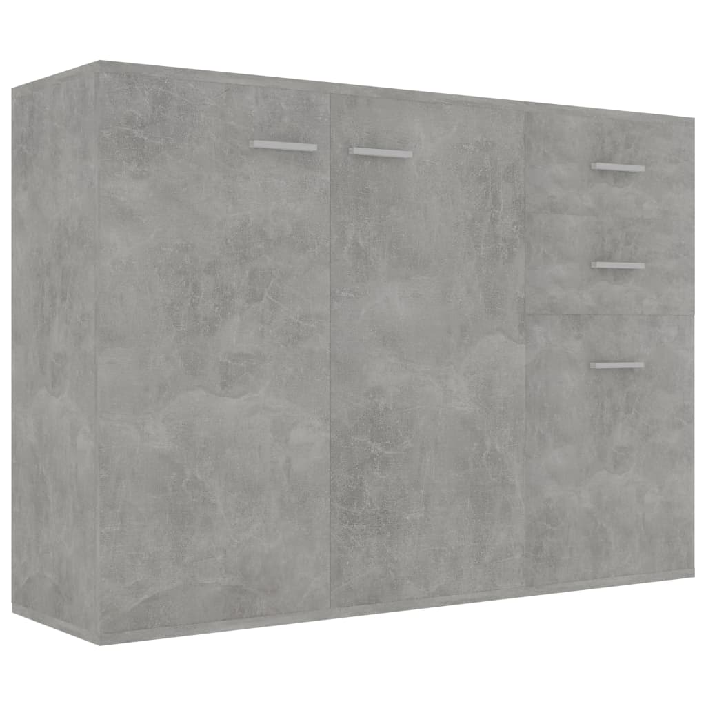 vidaXL Šoninė spintelė, betono pilkos spalvos, 105x30x75cm, MDP