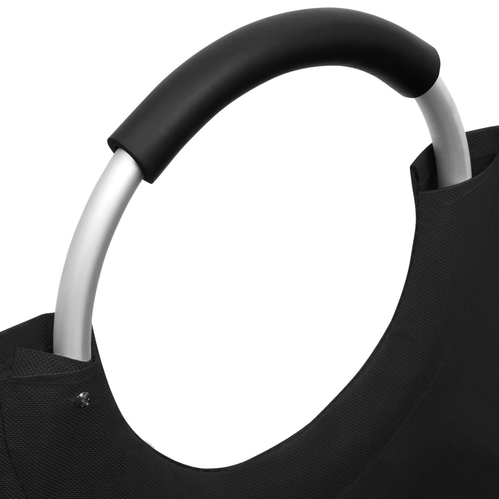 vidaXL Skalbinių rūšiavimo krepšys, juodos spalvos