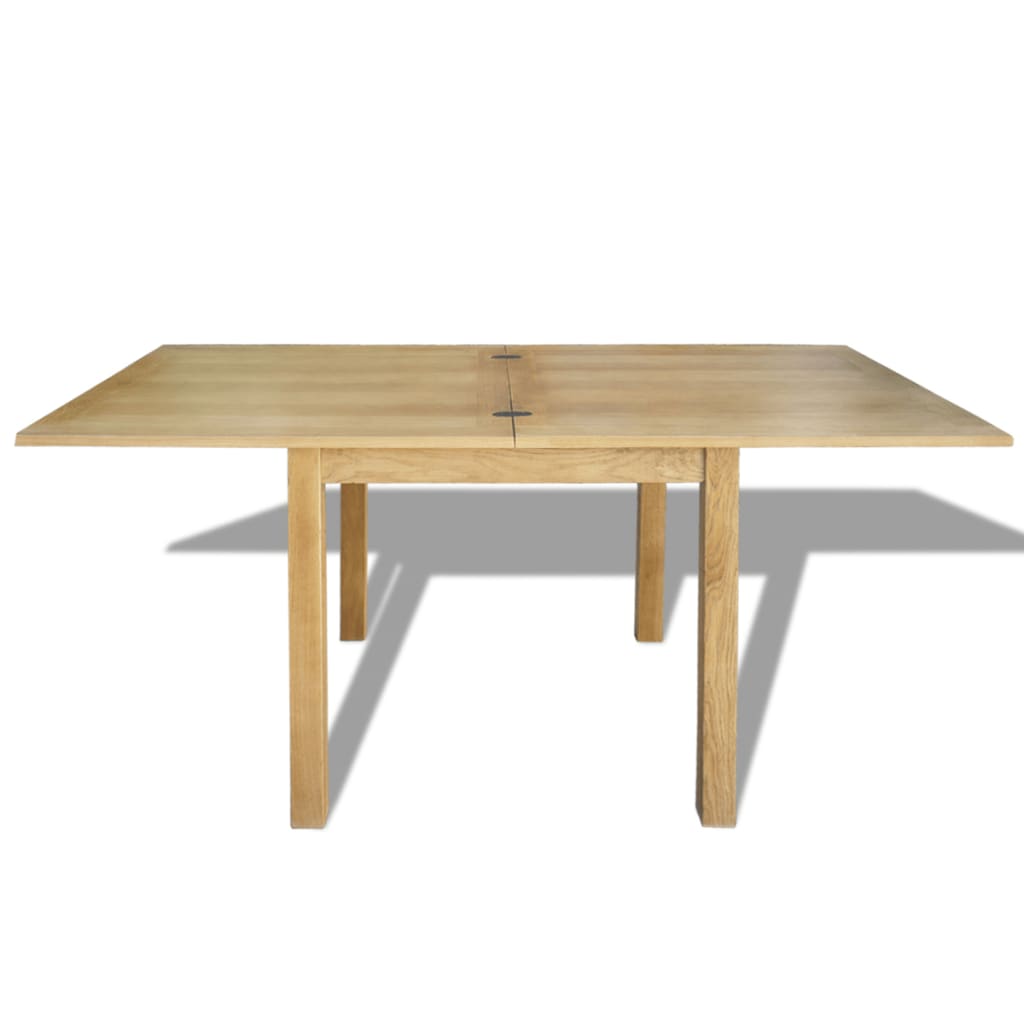 vidaXL Išskleidžiamas stalas, 85x85x75cm, ąžuolo medienos masyvas