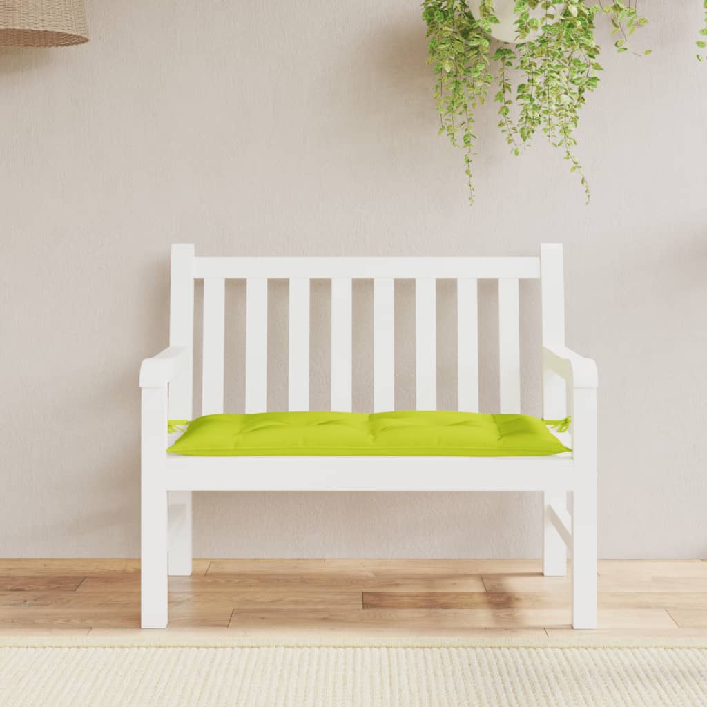 vidaXL Sodo suoliuko pagalvėlė, ryškiai žalia, 110x50x7cm, audinys