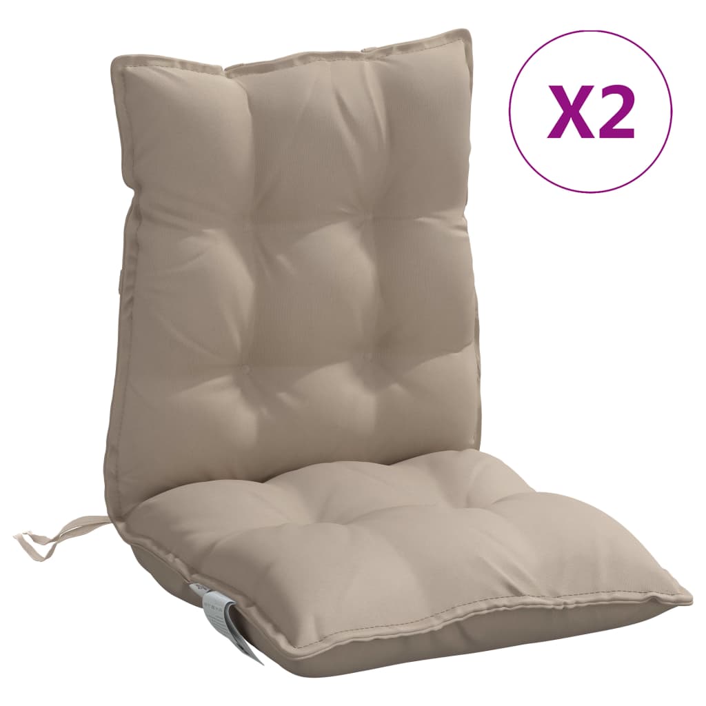 vidaXL Kėdės pagalvėlės, 2vnt., taupe, oksfordo audinys