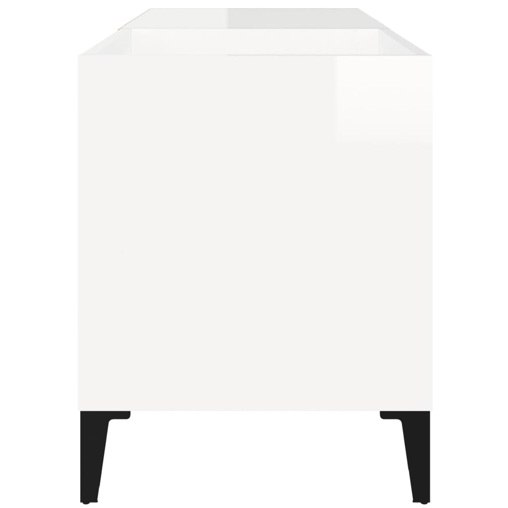 vidaXL Vinilinių plokštelių spintelė, balta, 84,5x38x48cm, mediena