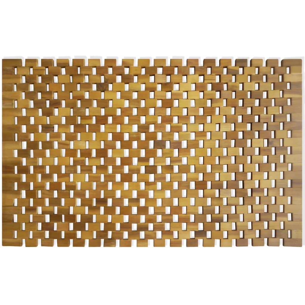 vidaXL Vonios kilimėlis, akacijos mediena, 80 x 50 cm, mozaika