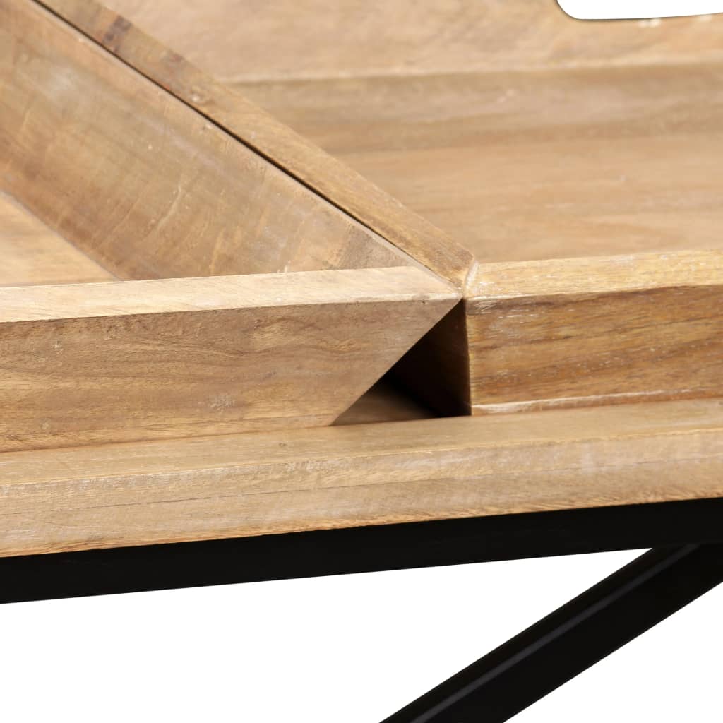 vidaXL Konsolinis staliukas, mango mediena, 130x40x80cm