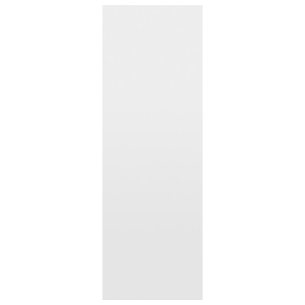 vidaXL Knygų/šoninė spintelė, balta, 66x30x98 cm, MDP, labai blizgi