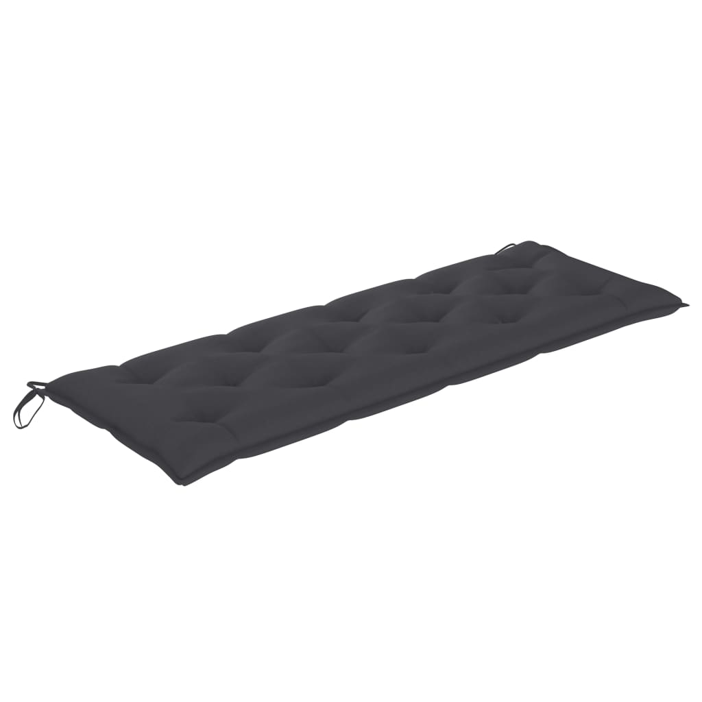 vidaXL Sodo suoliukas su antracito pagalvėle, 150cm, tikmedžio masyvas