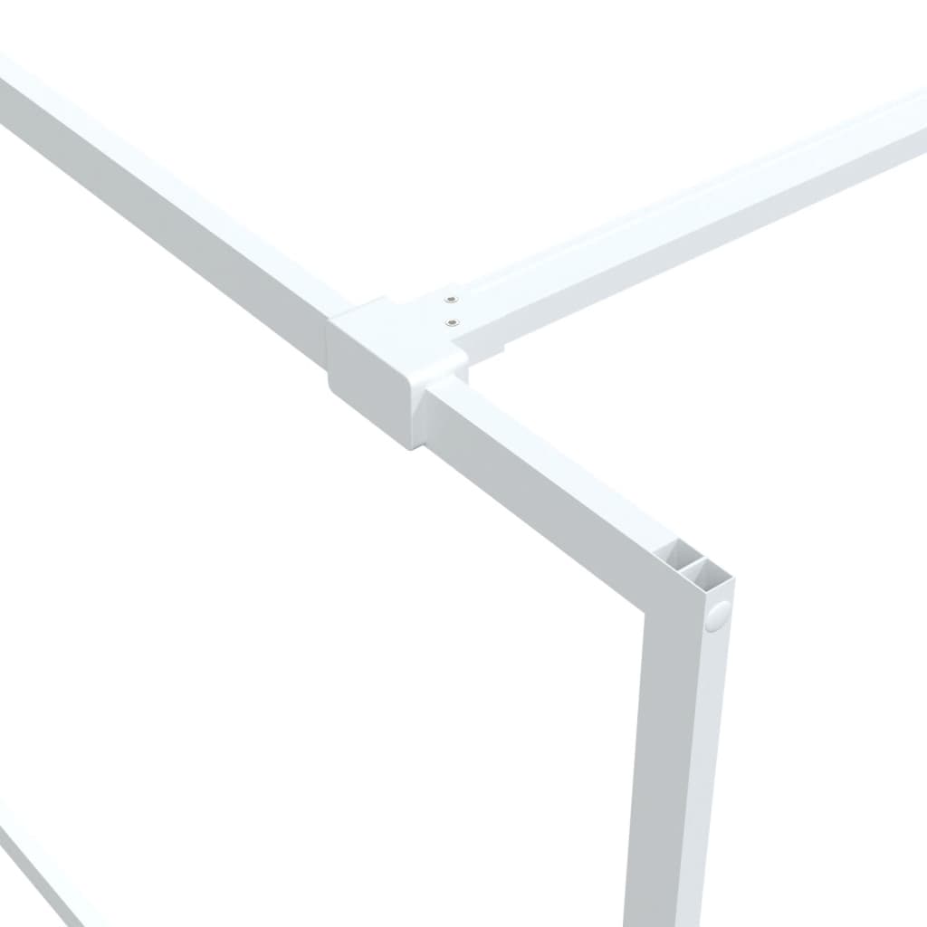 vidaXL Dušo sienelė, baltos spalvos, 90x195cm, ESG stiklas, skaidri