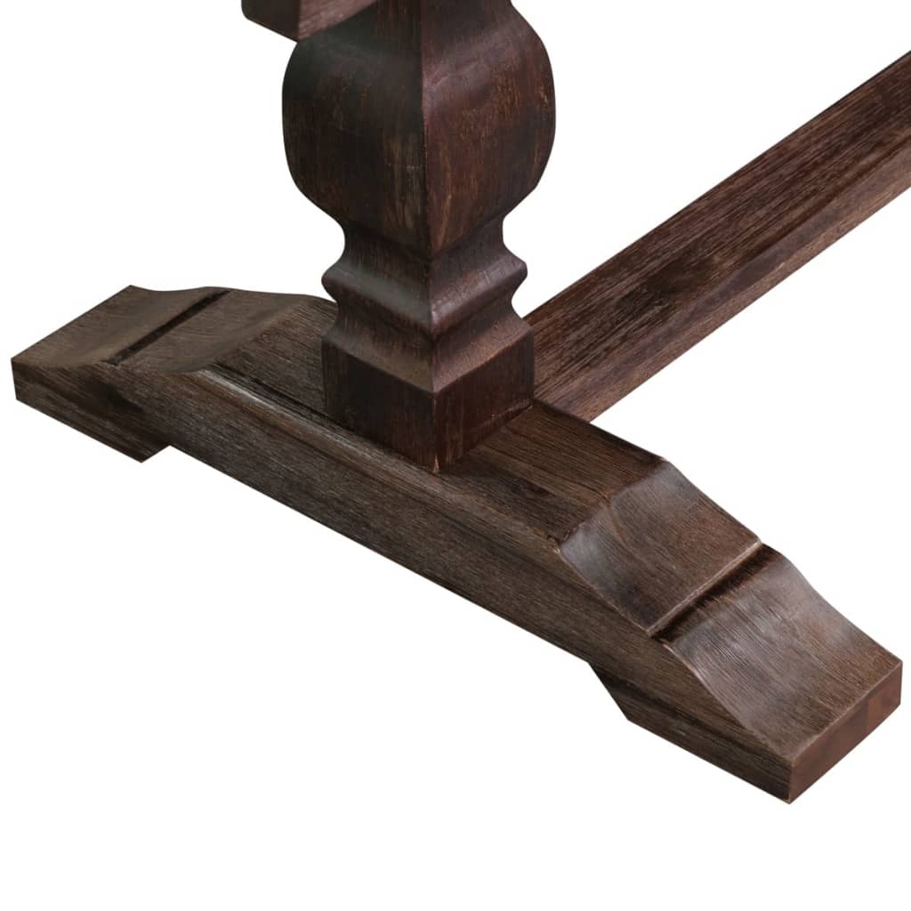 vidaXL Sulankstomas dvigubas stalas, akacijos mediena, 180x80x75 cm