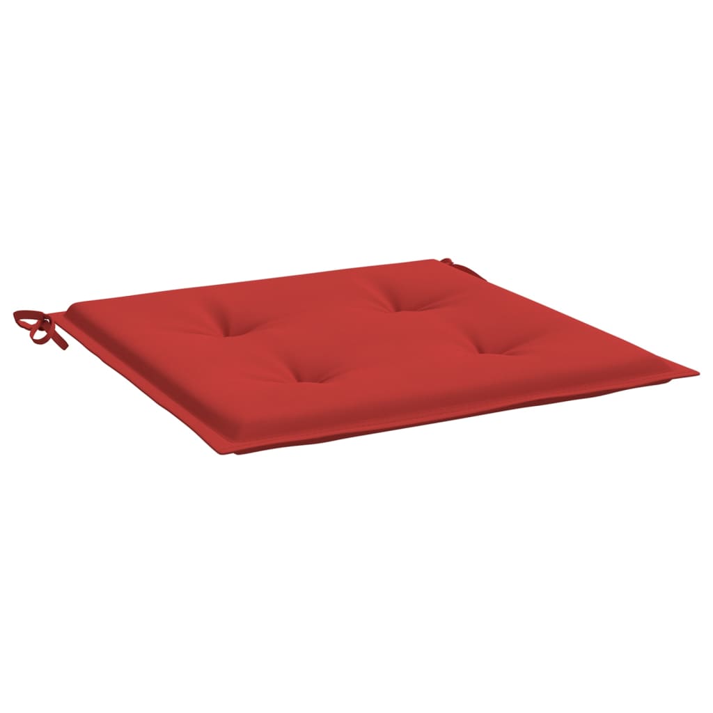 vidaXL Sodo kėdės pagalvėlės, 4vnt., raudonos spalvos, 40x40x4 cm