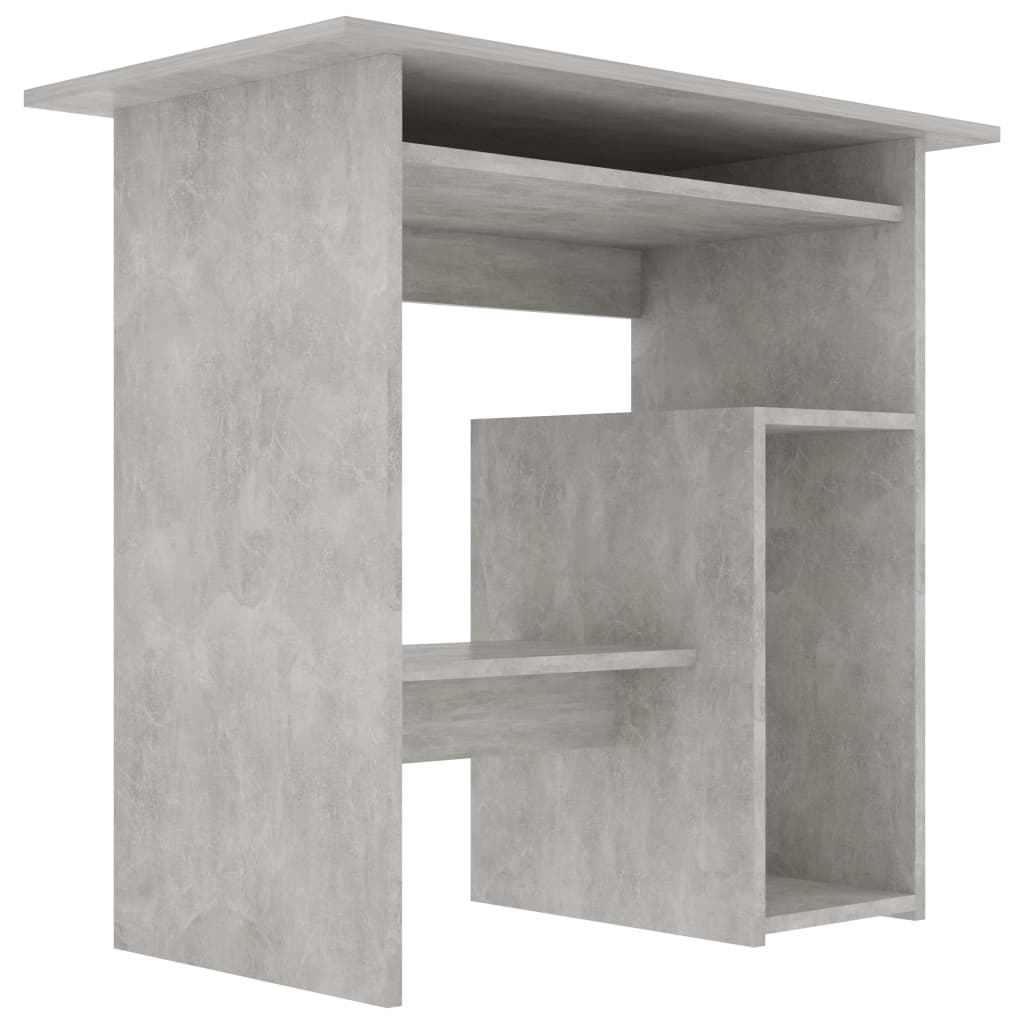 vidaXL Rašomasis stalas, betono pilkos spalvos, 80x45x74cm, MDP