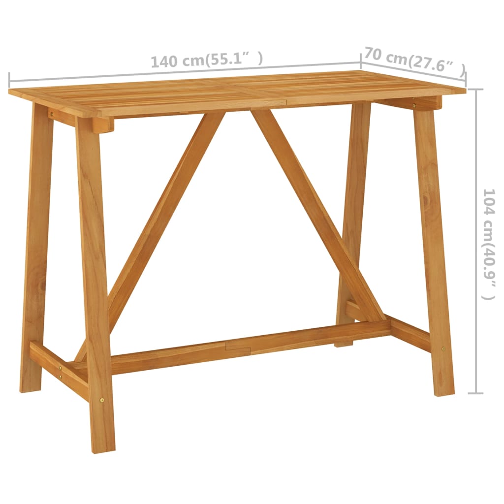 vidaXL Lauko baro baldų komplektas, 5 dalių, akacijos medienos masyvas
