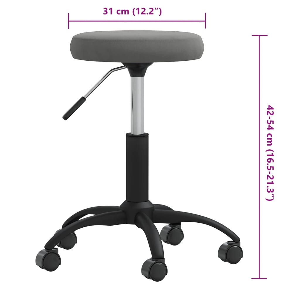 vidaXL Masažuotojo kėdė, tamsiai pilkos spalvos, aksomas (333175)