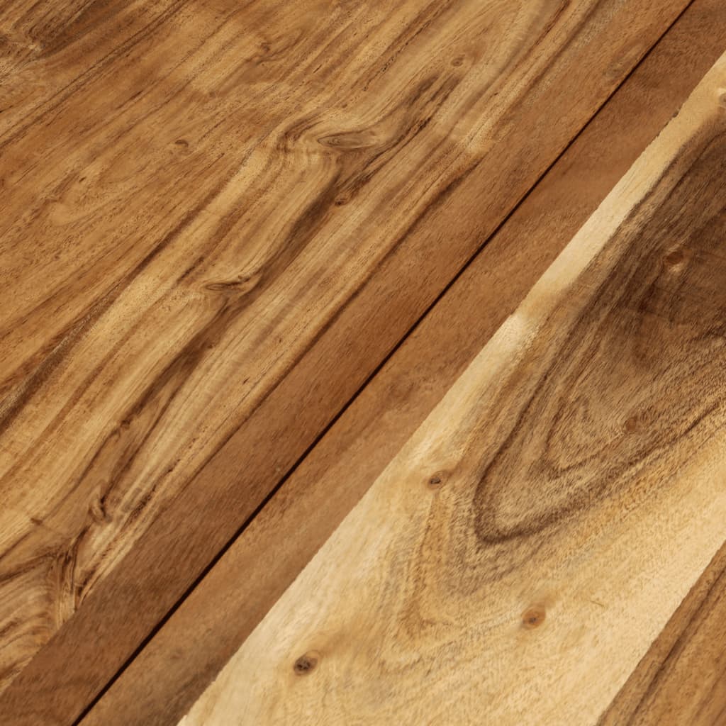 vidaXL Kavos staliukas, 68x43cm, akacijos medienos masyvas ir geležis