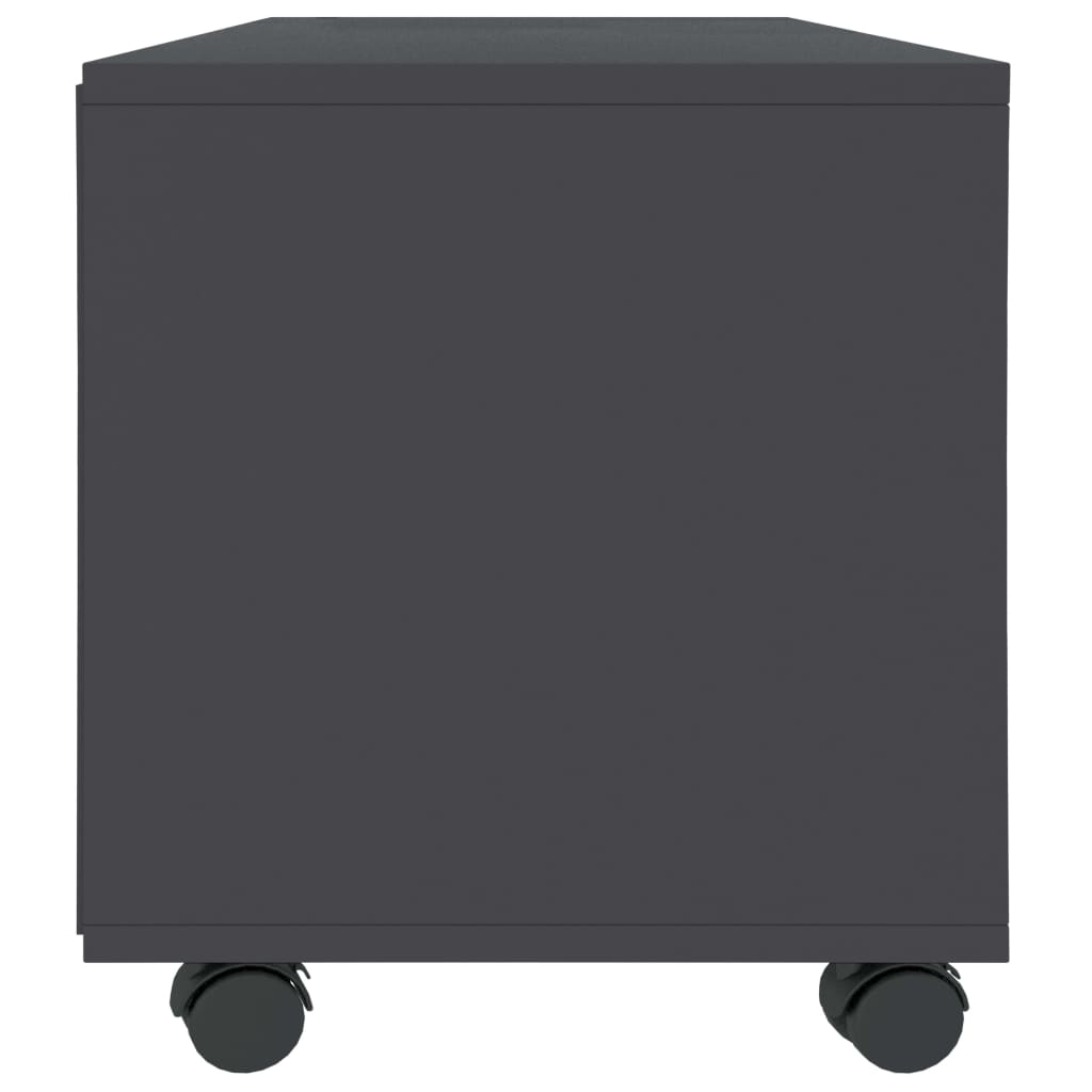 vidaXL Televizoriaus spintelė su ratukais, pilkos sp., 90x35x35cm, MDP