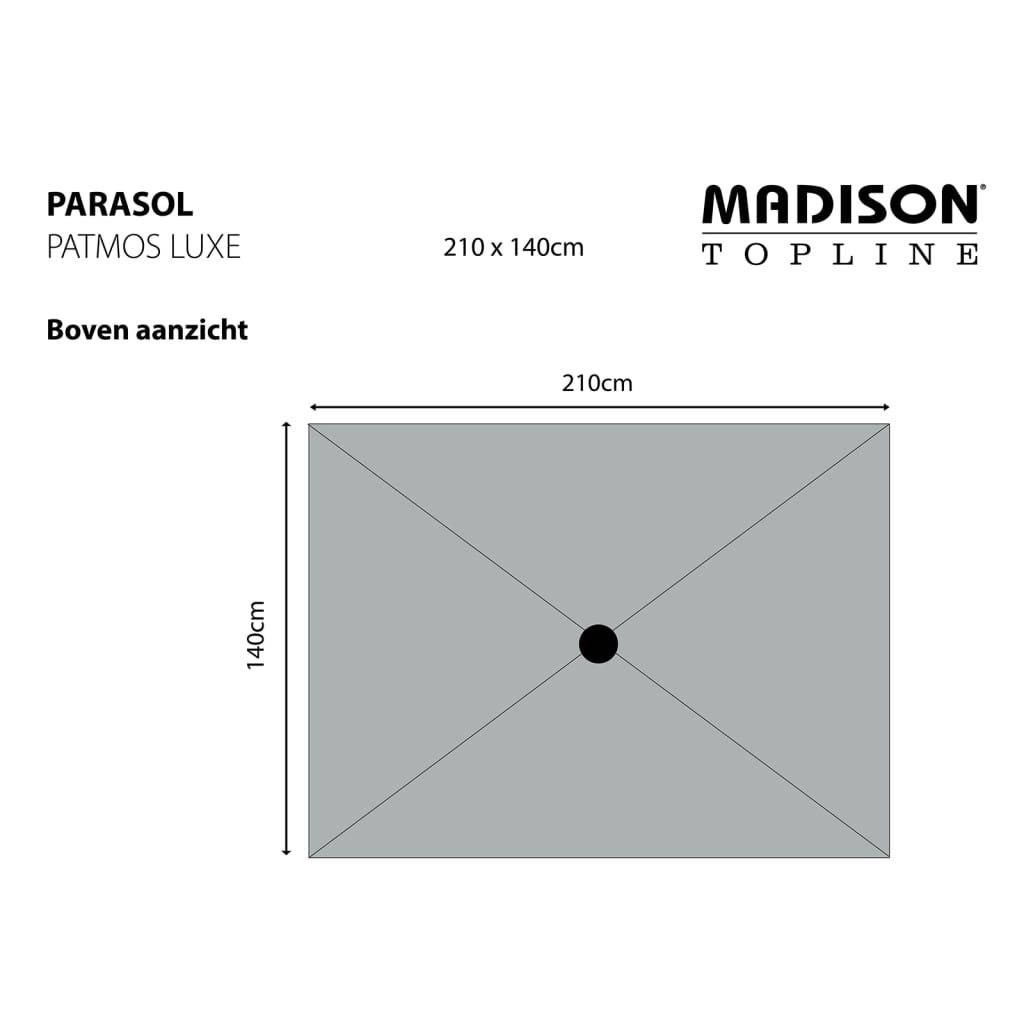 Madison Skėtis nuo saulės Patmos Luxe, smėlio, 210x140cm, stačiakampis