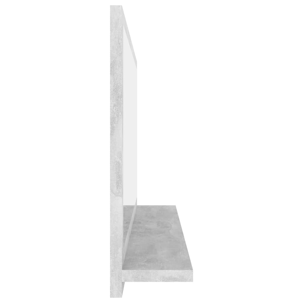 vidaXL Vonios kambario veidrodis, betono pilkas, 80x10,5x37cm, MDP