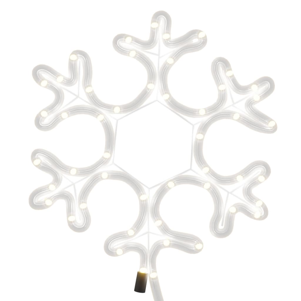 vidaXL Kalėdinės dekoracijos snaigės su LED, 3vnt., 27x27cm
