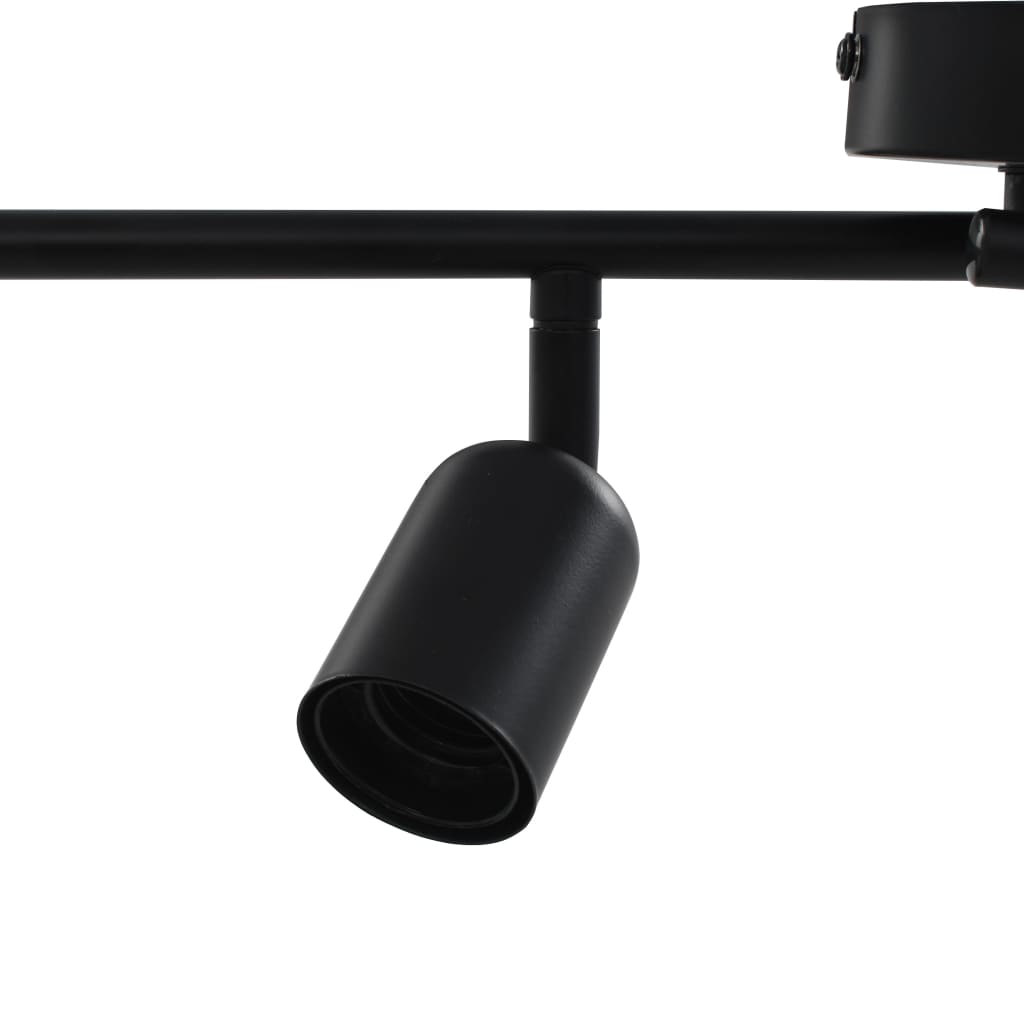 vidaXL Taškinis šviestuvas, juodos spalvos, 60cm, E27, 4 krypčių