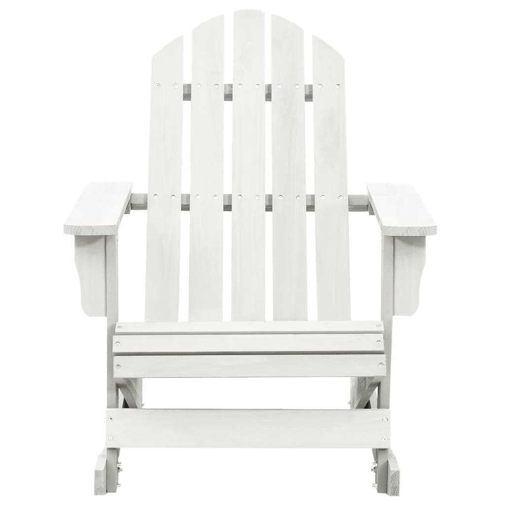 vidaXL Supama sodo kėdė, balta, mediena