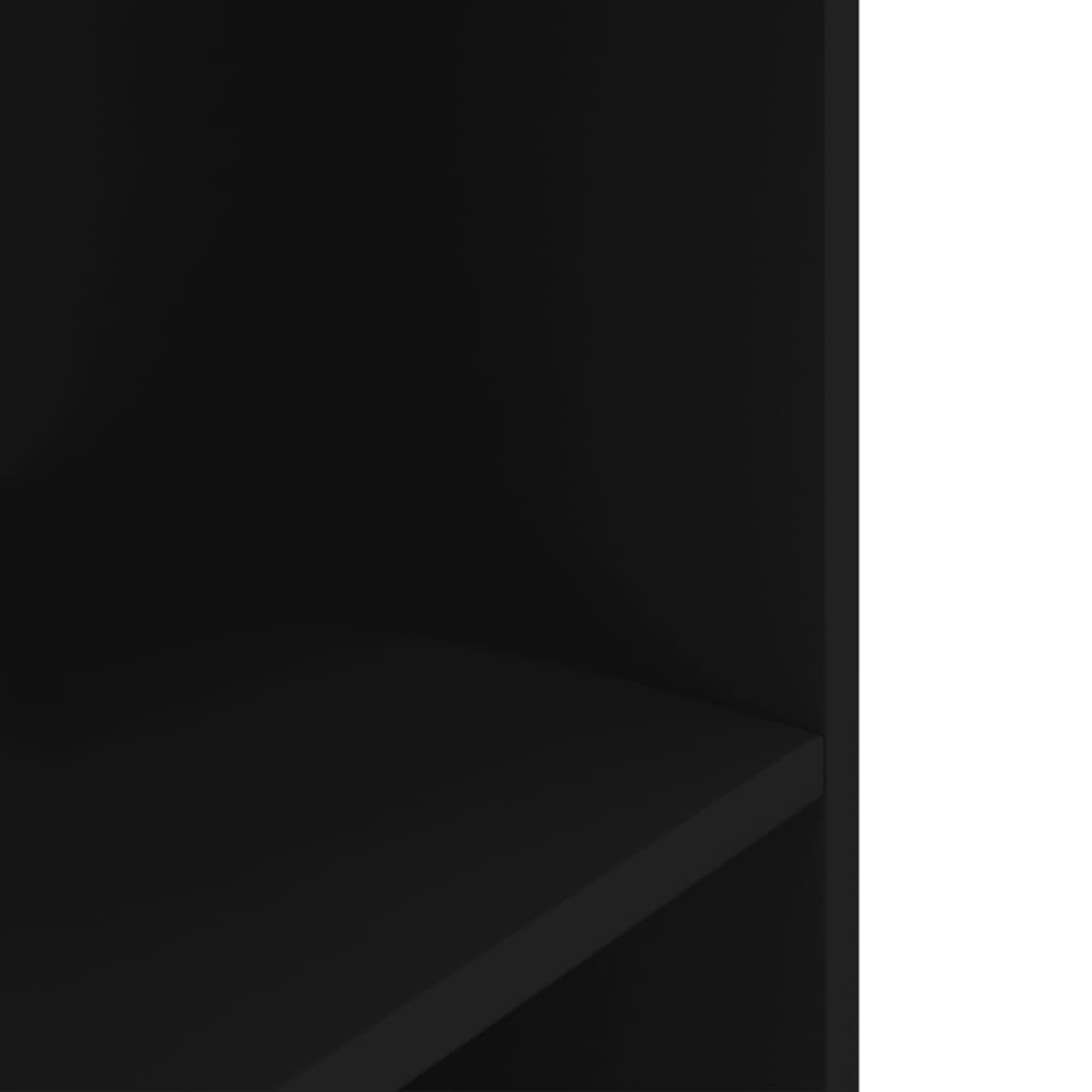 vidaXL Akvariumo stovas, juodos spalvos, 80x35x60cm, apdirbta mediena