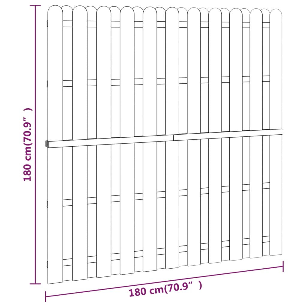 vidaXL Tvoros plokštė, 180x180cm, pušies mediena