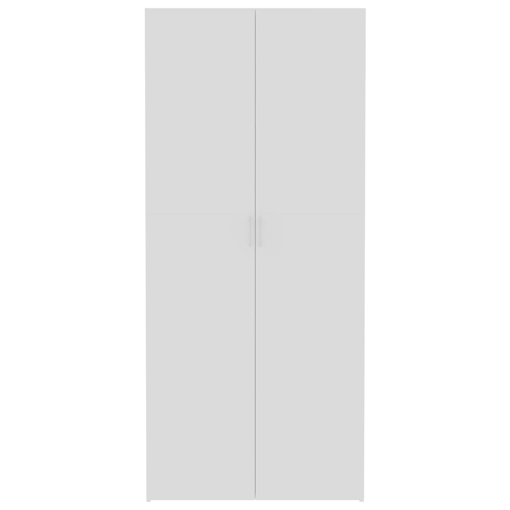 vidaXL Spinta, baltos spalvos, 80x35,5x180cm, med. drož. pl.
