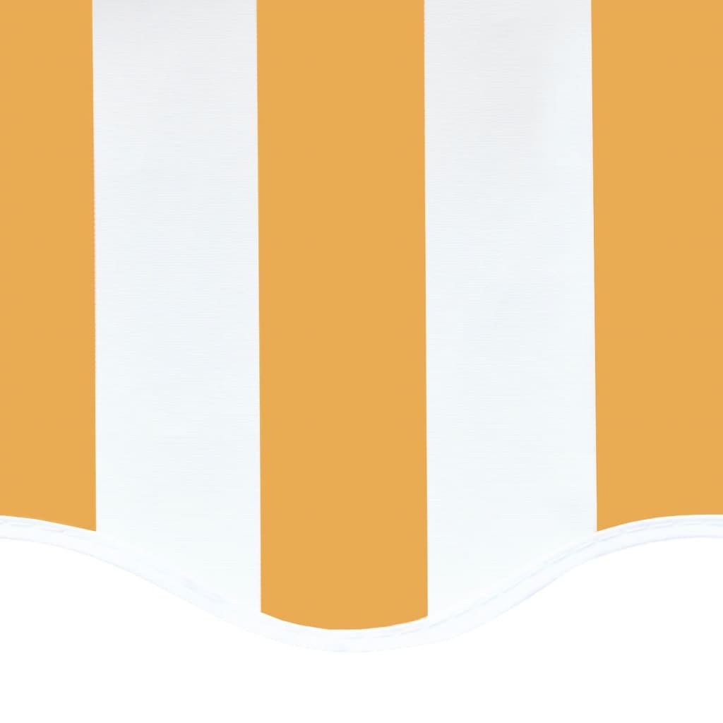 vidaXL Pakaitinis audinys markizei, geltonos ir baltos spalvos, 4,5x3,5