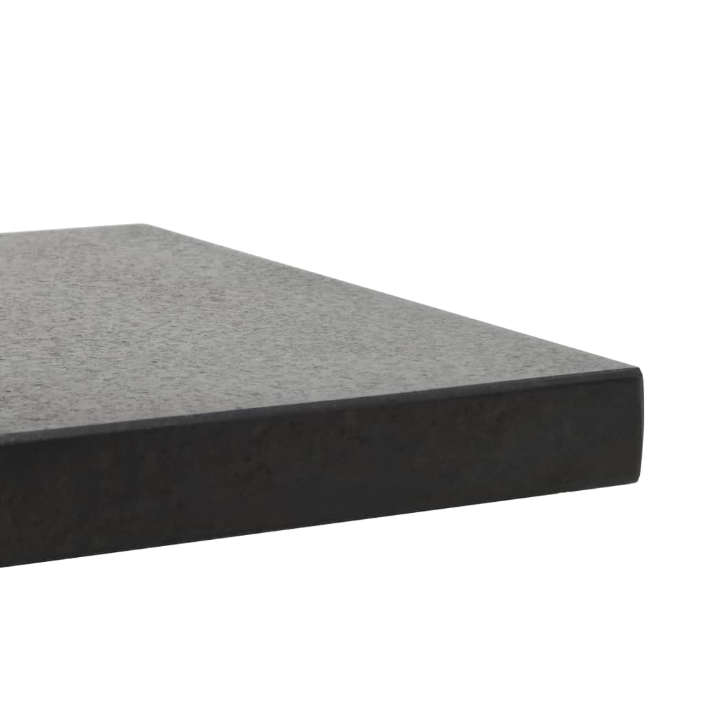 vidaXL Skėčio pagrindas, juodas, granitas, 28,5kg, kvadratinis