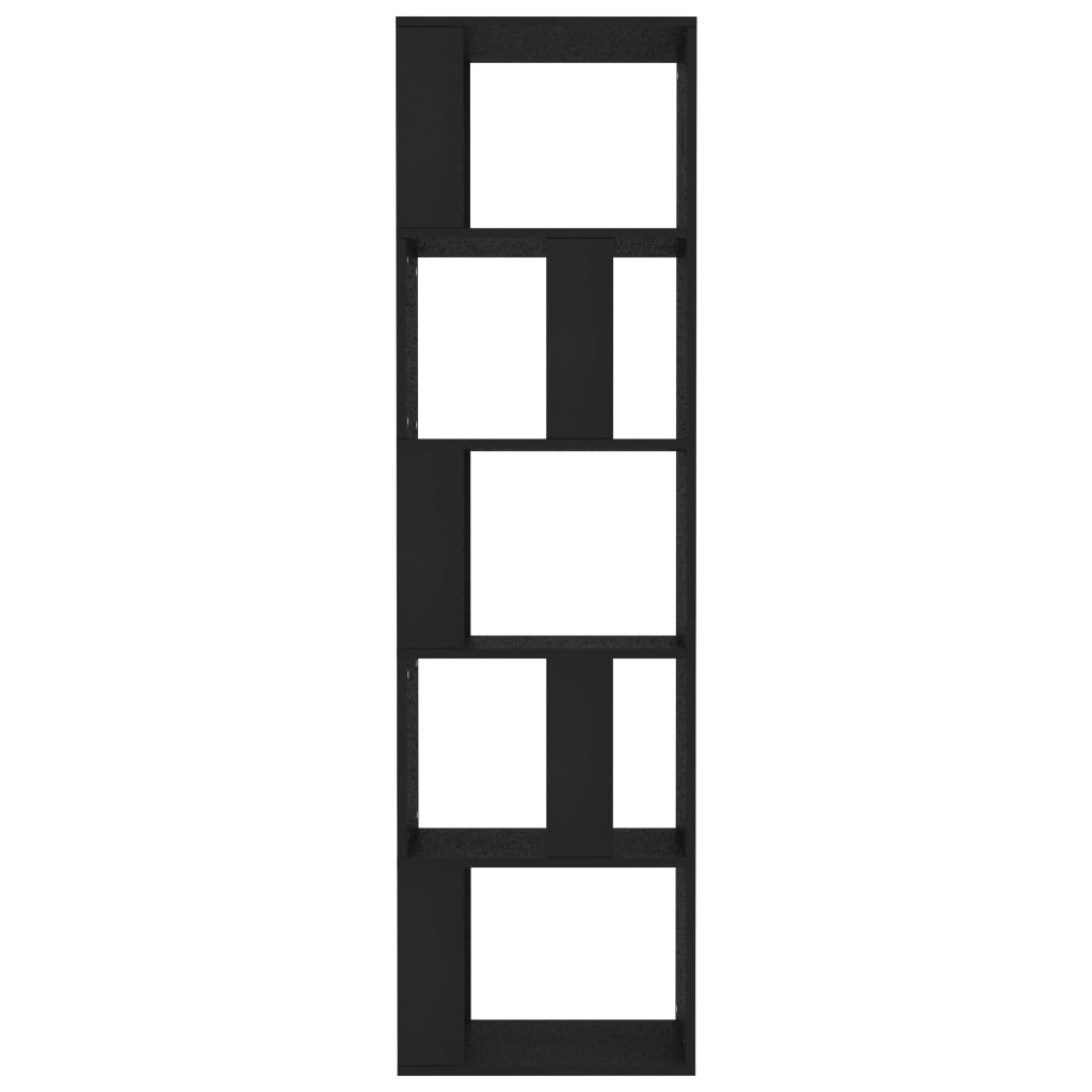 vidaXL Spintelė knygoms/kambario pertvara, juoda, 45x24x159cm, mediena