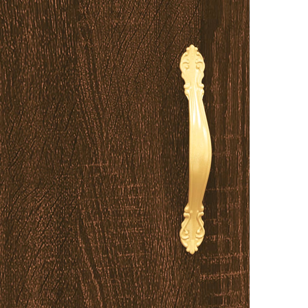 vidaXL Naktinė spintelė, ruda ąžuolo, 40x40x50cm, apdirbta mediena