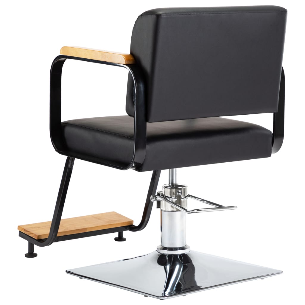 vidaXL Profesionali kirpėjo kėdė, juodos spalvos, dirbtinė oda